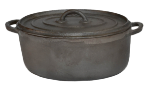 CACEROLA FUND BARNIZ OVAL C/TAPA x 4.5L