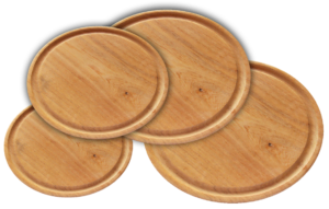 PLATO MADERA 22cm ALGARROBO