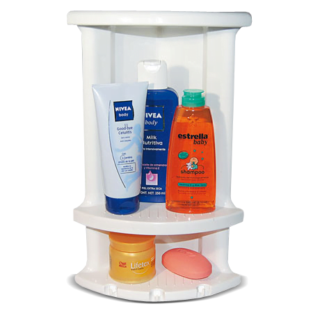 ORGANIZADOR ANGULAR P/DUCHA 2 ESTANTES