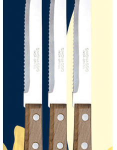 2694 - Cuchillos x 3u CucinaMia BLx3 MADERA CUCHILLO DE MESASIMONAGGIO