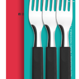 2727 - Tenedores x3u Línea Belize BLx3 Belize NEGRO TENEDOR M/PLASTICO
